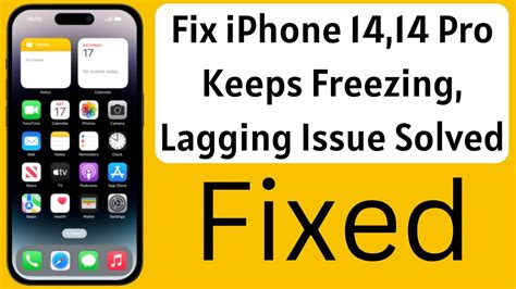 How do I fix my iPhone from lagging and freezing?